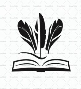 Offenes Buch und Feder
